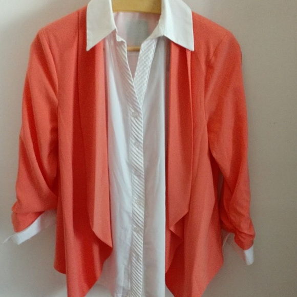 Zac & Rachel Pleated Placket Princess Seamed COTTON blend blouse - Picture 3 of 5